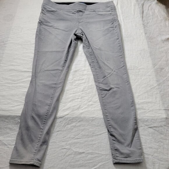 Old Navy Rockstar Mid Rise 14 Jeans Gray Pull on cozy grunge edgy Women classic - Picture 1 of 11